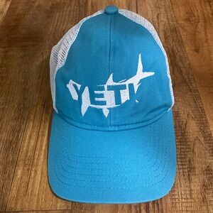 YETI Tarpon Fish Light Blue (Teal) Trucker Hat Ball Cap Mesh Snapback